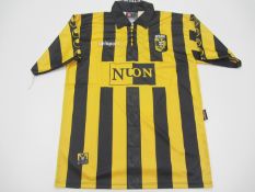 Stefan Nanu: a yellow & black striped Vitesse Arnhem No.2 jersey season 2000-01,
short-sleeved, no