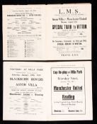 Two 1920s Aston Villa Saturday/Monday combined issue programmes for matches involving Manchester