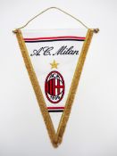 Three official Italian football club pennants late 1990s,
AC Milan, Juventus and FC Inter