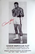 A rare and early Cassius Clay signed promotional photograph circa 1960,
excellent black and white