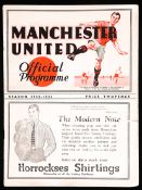 Manchester United v Nottingham Forest programme 17th April 1933,
tear to front cover, otherwise