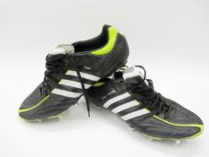 Walter Samuel: a pair of black, white & green Adidas 11 Pro football boots 2011,
inscribed MIRKY-