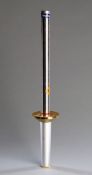 A Sarajevo 1984 Winter Olympic Games official bearer's torch,
in stainless steel, with gold coloured