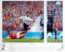 A Peter Cornwell limited edition print featuring Ryan Giggs,
titled INSPIRED, numbered 100/300,