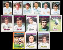 A collection of 19 trade cards/stickers signed by Tottenham Hotspur players,
Comprising: Alan