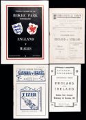 A complete collection of programmes for the 21 England international home fixtures played at