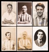10 footballer portrait postcards,
the lot including signed card of the Birmingham 1931 Cup