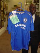 A Chelsea signed football and replica shirt,
the ball dated 25.11.2003, approximately 18