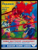 Muhammad Ali v Joe Frazier official fight programme, Madison Square Garden, New York City, 8th March