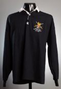 A black No.20 rugby shirt from the 50th anniversary U.K. Tour of the New Zealand 1945-46 Kiwis,