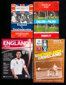 A complete set of England home programmes issued after the 1966 World Cup and to the present date,