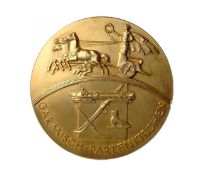 A Garmisch-Partenkirchen 1936 Winter Olympic Game gold first place winner's medal,
gold plated
