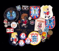 A 1966 World Cup badge collection,
metal & enamel, cloth, pins etc., frequently featuring the