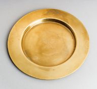 A brass dish originally from the dressing room on the No.1 Court at Wimbledon,
inscribed No.1