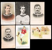 12 early portrait postcards of Aston Villa footballers,
Charlie Athersmith (the first Villa player