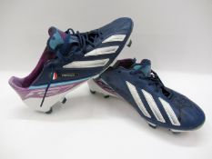 Antonio Nocerino: a pair of signed blue & white Adidas Adizero Sprint Frame F-50 football boots