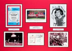 A trio of frames relating to the Arsenal 1970-71 double winning team with one including a team-