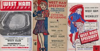 West Ham speedway programmes 1939 to 1953,
a collection of 86 West Ham programmes comprising one