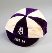 A Football Association international trial cap awarded to 'Fanny' Walden whilst playing for