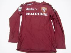 Rolando Bianchi: a maroon Torino No.9 Serie B jersey season 2010-11,
long-sleeved, Serie bwin badge,