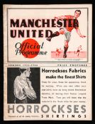 Manchester United v Southampton programme 11th November 1933,
reasonably good condition