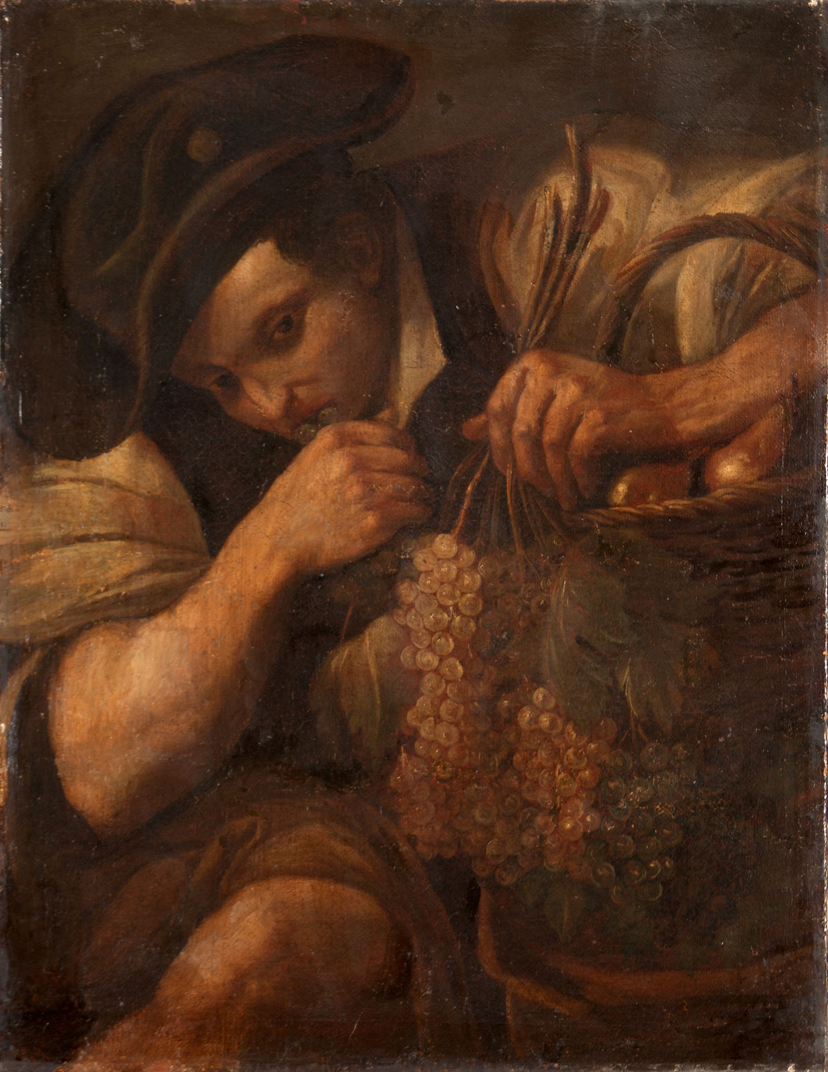 Giuseppe Romani (1654 - 1727) attribuito a, “Allegoria dell’autunno”, olio su tela, H 77x60 cm.
