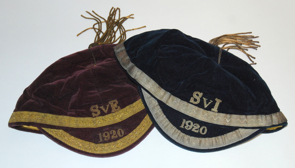 Two 1920 Scotland amateur International caps comprising: V. England; and v. Ireland  Both caps