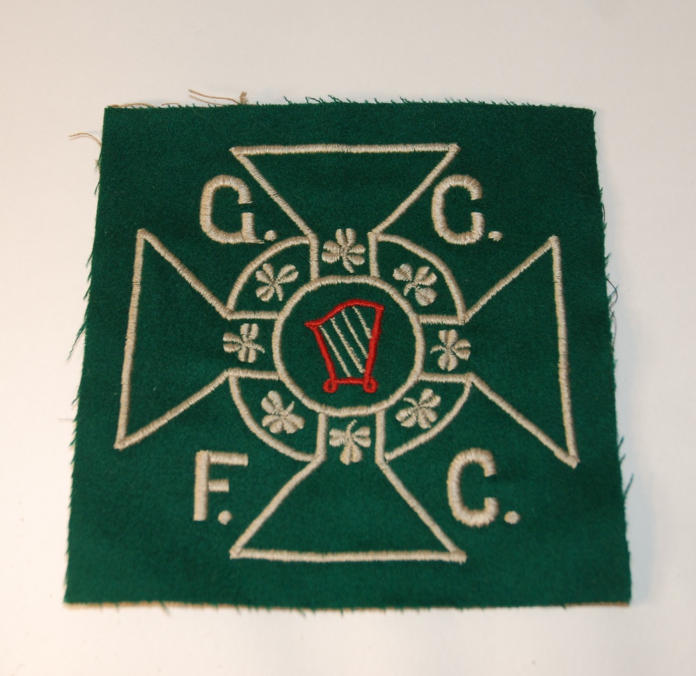 An original Glasgow Celtic embroidered blazer badge inscribed G.C.F.C.