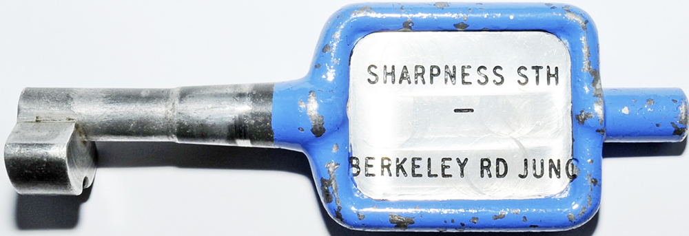 Single Line alloy Key Token SHARPNESS STH - BERKELEY RD JUNC. Ex Severn & Wye Railway Section in