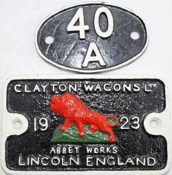 Shedplate 40A Lincoln until May 1973. Face only restored. Together with an appropriate Wagon