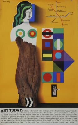 Poster, London Underground `Art Today - The Tait Gallery by Underground and Bus` by Hans Unger (