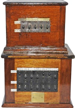 A pair of wooden Telephone Exchange Boxes. Nice location plates fitted including Sincil Bank;