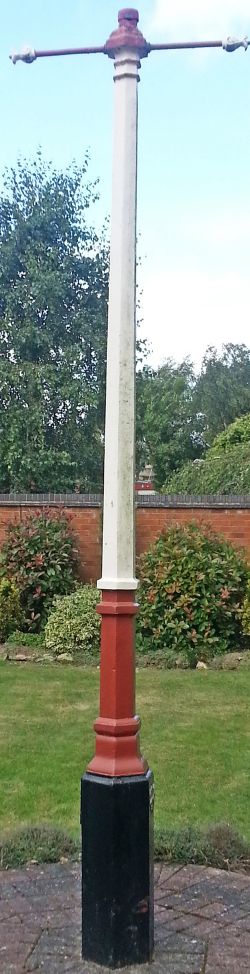 Midland Railway Lamp Post standing approximately 140" above ground level with 28" showing from