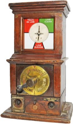 Midland Railway Rotary Block Instrument. Rear board is stamped on the top MRCo 1912 and the