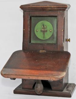 Tyers Single Needle mahogany cased Signal Box Telegraph Instrument with left/right sending handle,