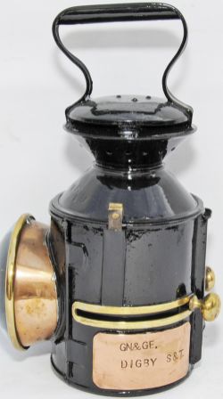 LNER, GER pattern Sliding Knob Handlamp dated 1932 and stamped `TRIMLEY 9`. Fitted with a large