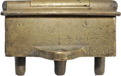 Brass Oil Box from ex S&D Loco 53803 that was built at Derby in 1914 and numbered 83. When