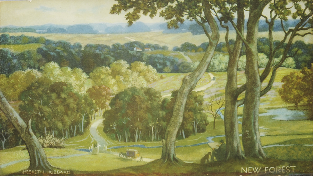 Carriage Print `New Forest` by Hesketh Hubbard from the Southern series.