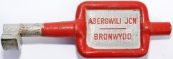 Single Line alloy Key Token ABERGWILLI JCN - BRONWYDD. This section was on the Carmarthen to