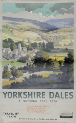 Poster BR(NE) Region `Yorkshire Dales - A National Park Area` by Ronald Lampitt, double royal