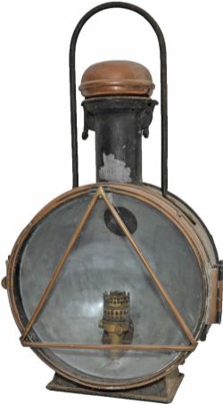 Large Locomotive Lamp of Spanish origin bearing the makers plate  "H Mozo Constructor Valladolid"