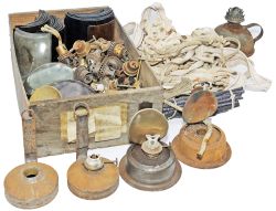 Lamp Spares, a box containing in the region of 26 Burners, 4 being LMS, 18 red lamp glasses (