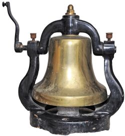 American Locomotive Bell of large proportion and weight. A lovely example with fittings to mount