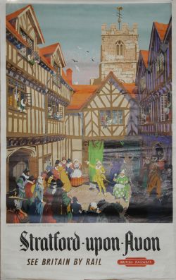 Poster BR `Stratford-on-Avon - Shakespearian Comedy at the Old Falcon` by Gordon Nicoll D/R size.