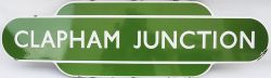 Totem BR(S) CLAPHAM JUNCTION, F/F light green. Undeniably the busiest station in Europe, it was