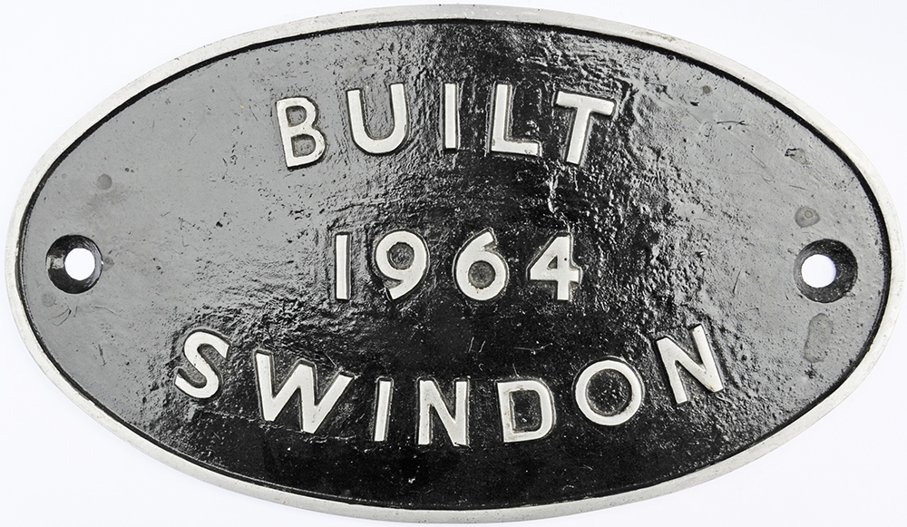 Worksplate Built Swindon 1964.  Ex Type 14 0-6-0 Diesel D95XX Loco in the range D9500 to D9524.