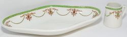 Southern Railway diamond shape China Dish manufactured by Vitrisol, London. Green edging with