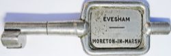 Alloy Key Token EVESHAM - MORETON IN MARSH No 33. This section between Worcester Shrub Hill and