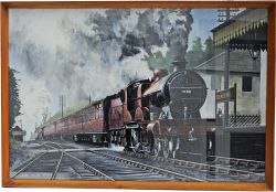 Original Oil Painting `Midland Compound 1098 tops the Lickey at Blackwell`` by Paul Twine. Framed