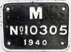 M Tenderplate 10305 1940. Ex Stanier 8F locomotive 48619 which was built in 1943. Allocations